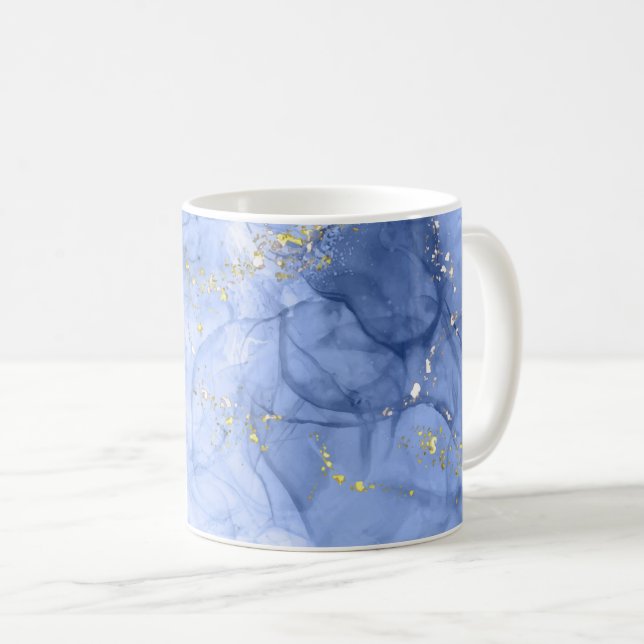 Purple and gold coffee mug (Front Right)