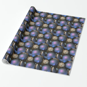 Purple and Gold Decorations Wrapping Paper