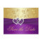 Purple and Gold Floral Save the Date Card