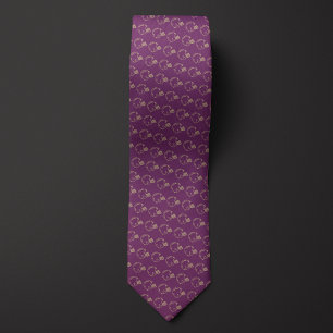 Purple and Gold Football Helmet Tie