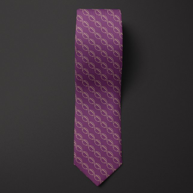 Purple and Gold Football Tie (Creator Uploaded)