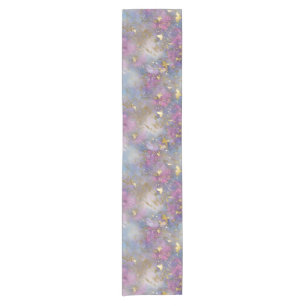 Purple and Gold Glitter Storm Fantasy Short Table Runner