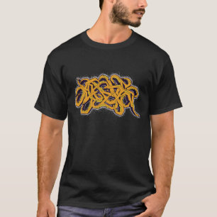 purple and gold graffiti shirt