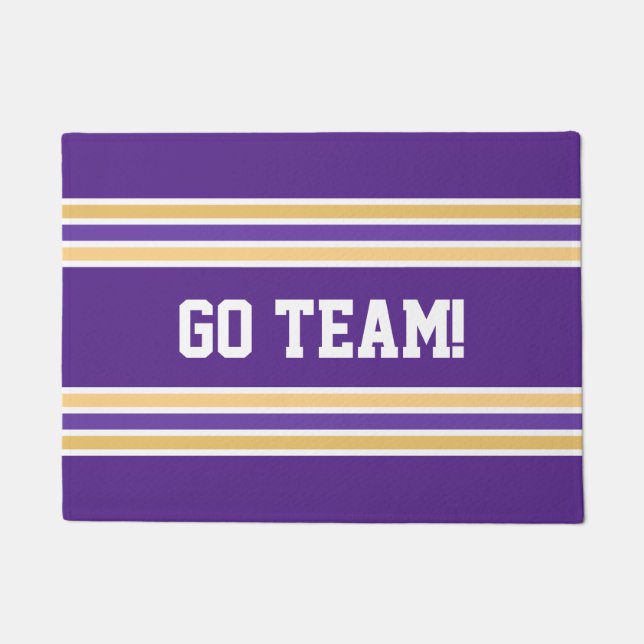 Purple and Gold Jersey Doormat (Front)