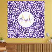 Purple and Gold Leopard Pattern