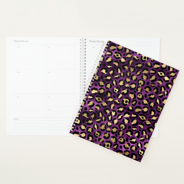 Purple and Gold Leopard Series Design 1 Planner (Display)