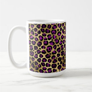 Purple and Gold Leopard Series Design 4 Coffee Mug