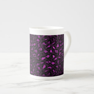Purple and Gold Leopard Series Design 5 Bone China Mug