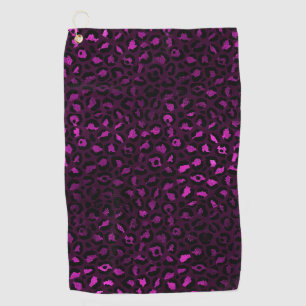 Purple and Gold Leopard Series Design 5 Golf Towel