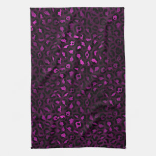 Purple and Gold Leopard Series Design 5 Kitchen Towel
