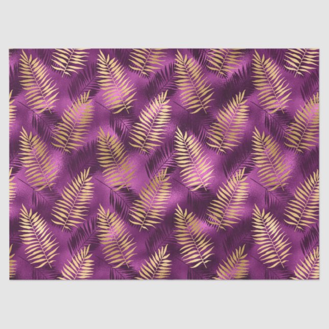 Purple and Gold Leopard Series Design 9 Tissue Paper (Front)