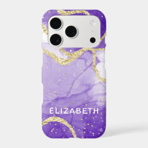 purple and gold marble glitter personalized 