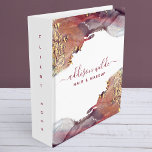 Purple And Gold Modern Art Liquid Watercolor Ink Binder<br><div class="desc">Purple And Gold Modern Art Liquid Watercolor Ink 3 ring binder. Elegant alcohol ink hand lettered style calligraphy script professional design. Perfect for makeup artists,  hair stylists,  cosmetologists,  and more!</div>