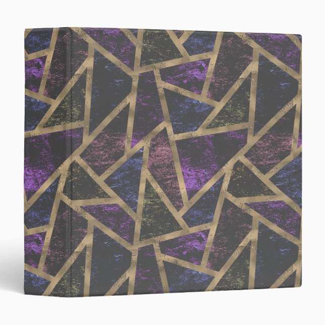 Purple and gold mosaic pattern binder (Front/Spine)