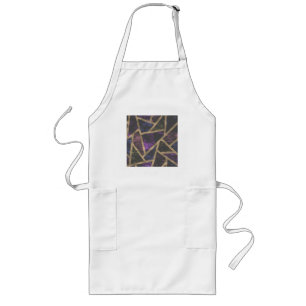 Purple and gold mosaic pattern long apron