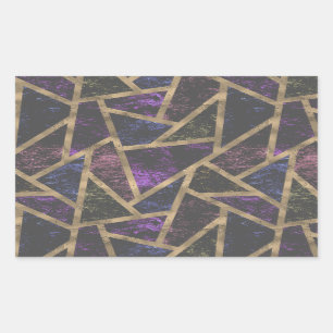 Purple and gold mosaic pattern sticker