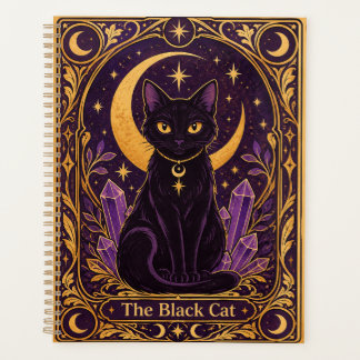 Purple and Gold Mystical Black Cat Tarot Planner