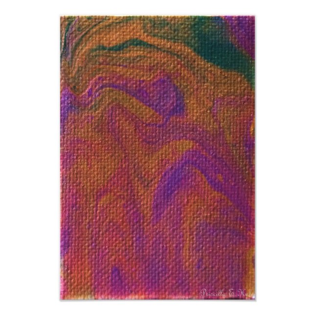 Purple and Gold O My Photo Print (Front)