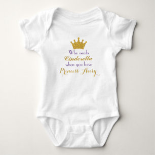 Purple and Gold Princess Bodysuit for Girls