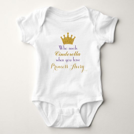 Purple and Gold Princess Bodysuit for Girls