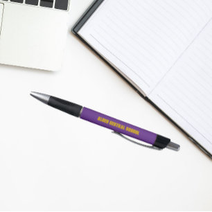 Purple and Gold School Name Colours Pen