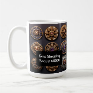 Purple and Gold Sew on Button Magic Day 2 Coffee Mug