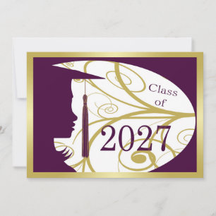 Purple and Gold Silhouette 2027 Card