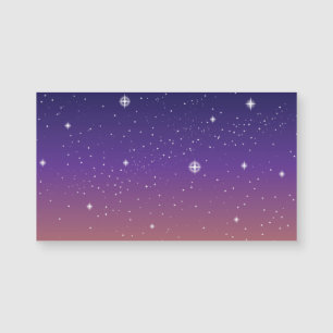 Purple and Gold Starry Sunset Sky