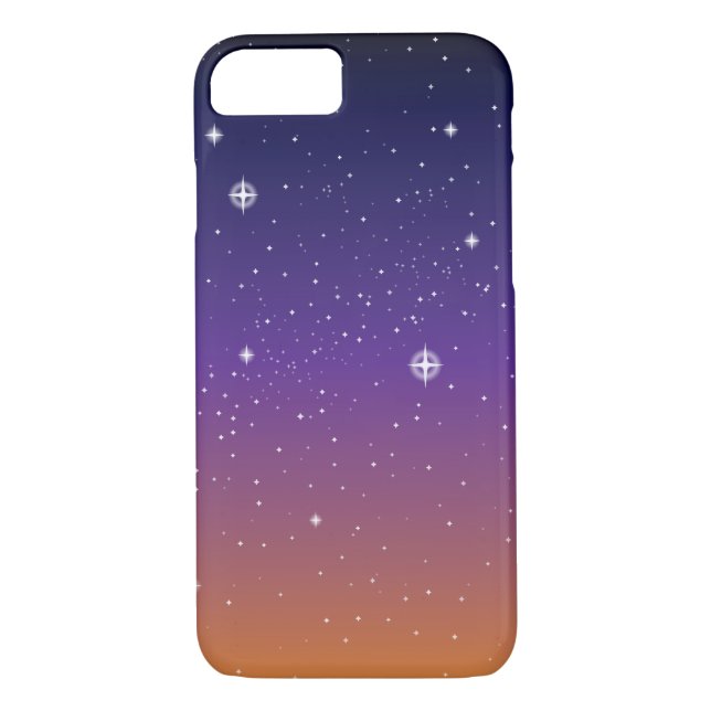 Purple and Gold Starry Sunset Sky Case-Mate iPhone Case (Back)