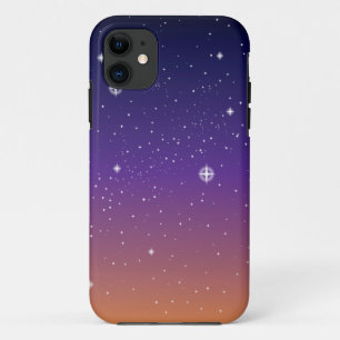Purple and Gold Starry Sunset Sky iPhone 11 Case