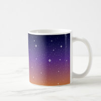 Purple and Gold Starry Sunset Sky