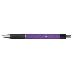 Purple and Gold Starry Sunset Sky Pen