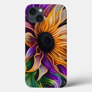 Purple and Gold Sunflower iPhone 13 Case