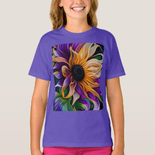 Purple and Gold Sunflower T-Shirt