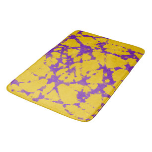 Purple and Gold Tie Dye Bath Mat