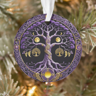Purple and Gold Tree of Life Mandala