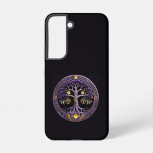 Purple and Gold Tree of Life Mandala Samsung Galaxy Case
