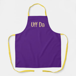 Purple and Gold Uff Da Up North Apron