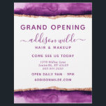 Purple And Gold Watercolor Business Flyer<br><div class="desc">Purple And Gold Watercolor Business Flyer. Elegant Purple And Gold geometric hand lettered style calligraphy script professional business design. Perfect for makeup artists, hair stylists, cosmetologists, and more!</div>