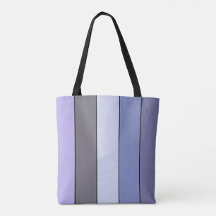 Purple And Gray Color Stripes On Watercolor Paper Tote Bag