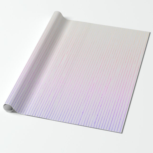 PURPLE AND GRAY FADED STRIPES GIFT WRAPPING WRAPPING PAPER (Unrolled)