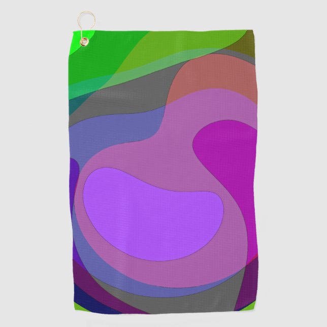 Purple And Green 403 Golf Towel (Front)