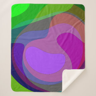Purple And Green 403 Sherpa Blanket