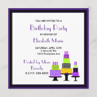Purple and Green Cakes Birthday Party