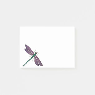 Purple and Green Dragonfly Post-it Notes