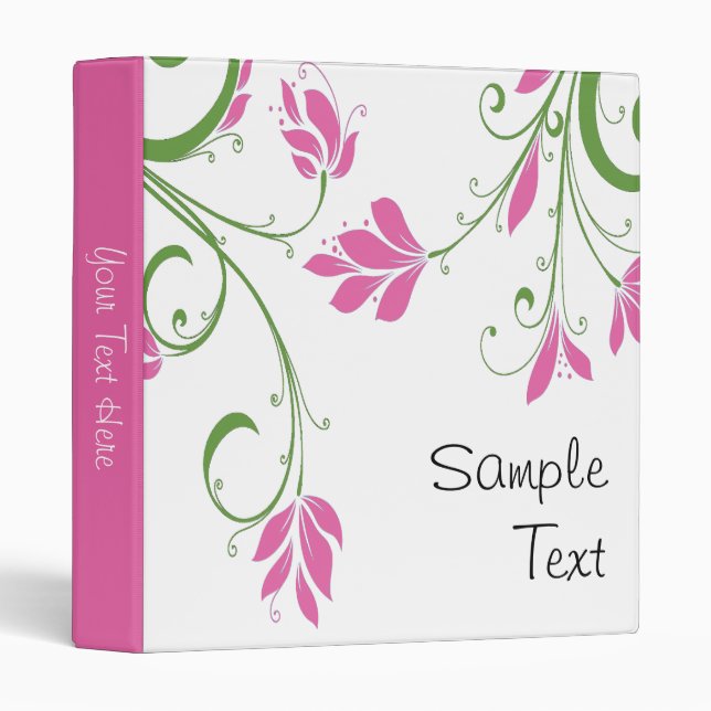 Purple and Green Floral Binder (Front/Spine)