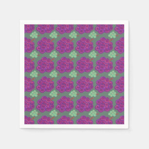 Purple and Green Grapes Napkin
