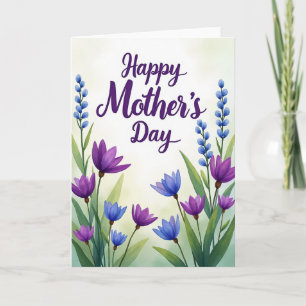 Purple And Green Happy Day Card