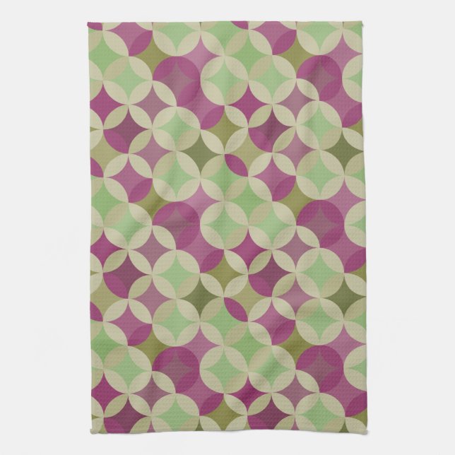 Purple And Green Kitchen Dish Towels (Vertical)