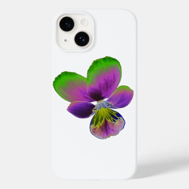 Purple and Green Pansy Case-Mate iPhone Case (Back)